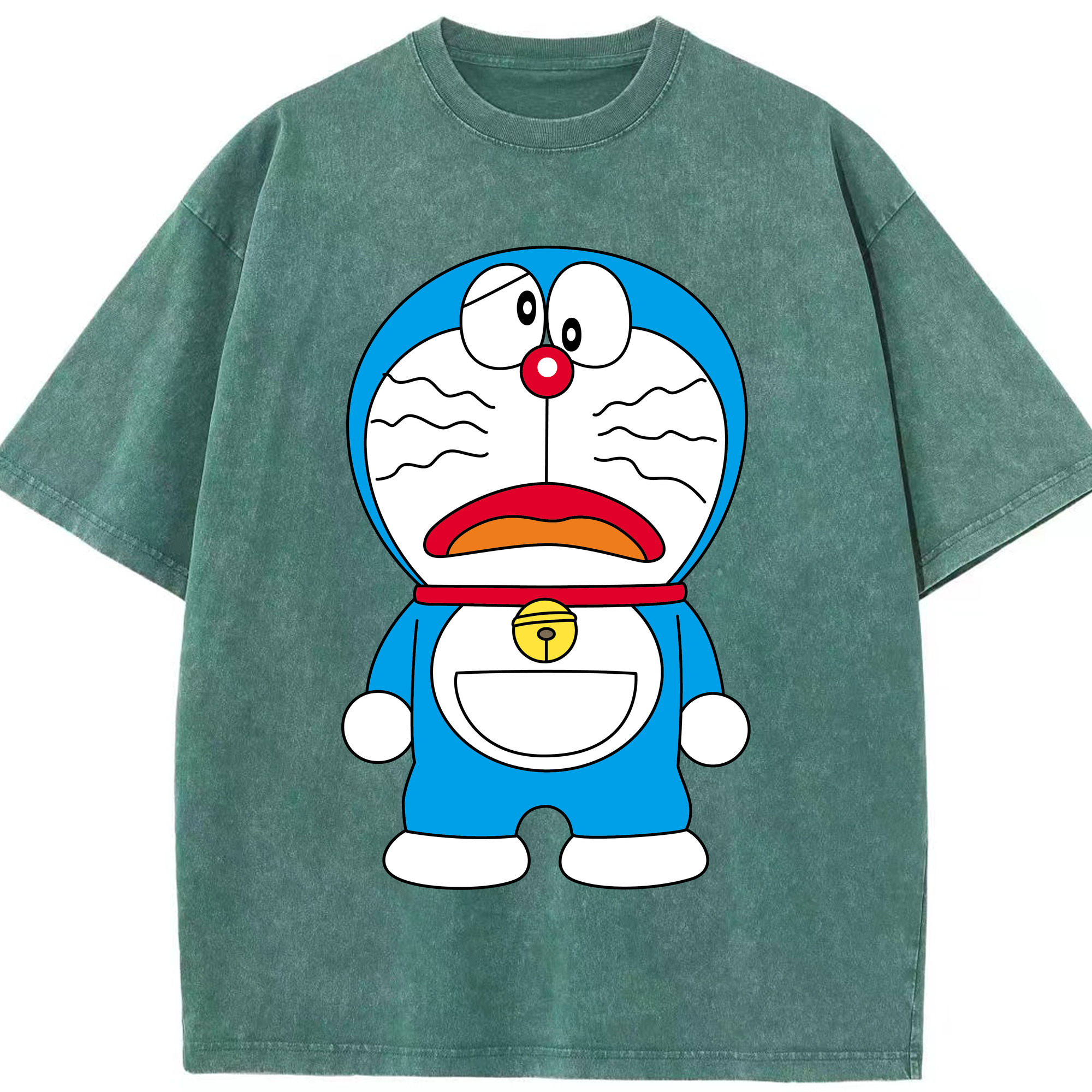 （画像用） ドラえもん Doraemon 綿100% ヴィンテージ風 半袖Tシャツ（フロントプリント）